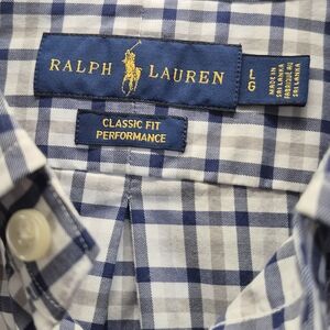 Ralph Lauren Classic Fit Men's Blue Plaid Button-Down Shirt